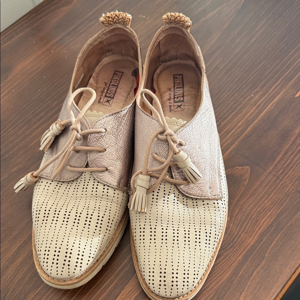 Coastal Leather Oxford Shoes Perforated Tassel Lace Up Comfort EU 39 - Picture 6 of 8